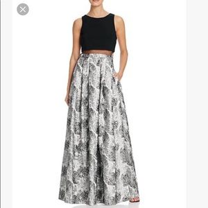 Aqua Illusion Waist Gown